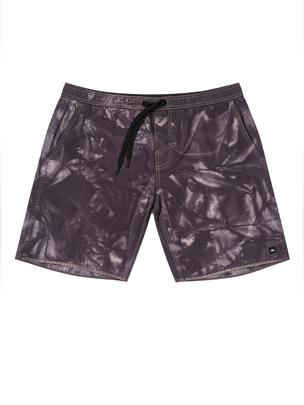BN In4mation Men's Tie Dye Board Shorts Gray Black Drawstring Swim Surf Sz 36